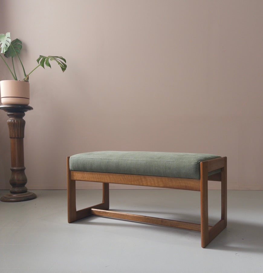Mid-Century Bench Seat in New Fabric