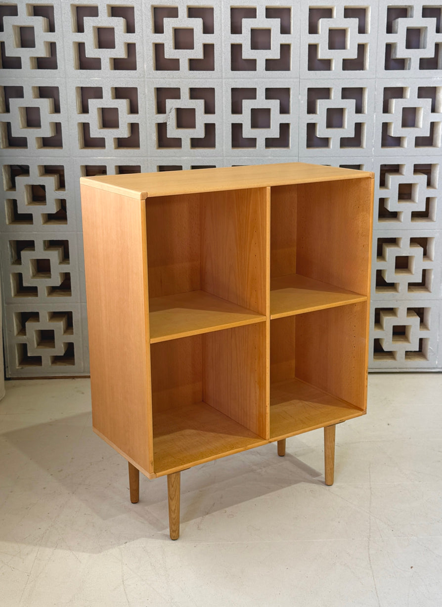 Danish Bookcase / Record Cabinet in Beechwood