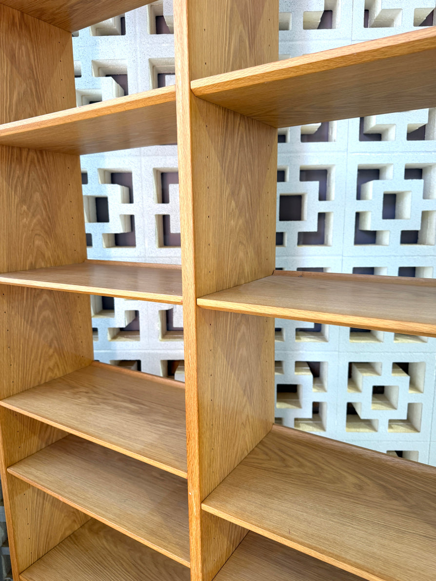 Tall Open Danish Bookcase in Oak