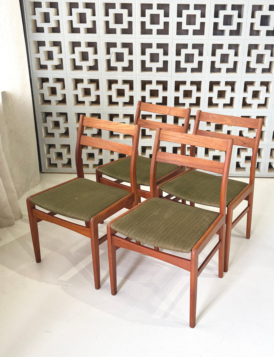 Four Swedish Dining Chairs in Teak