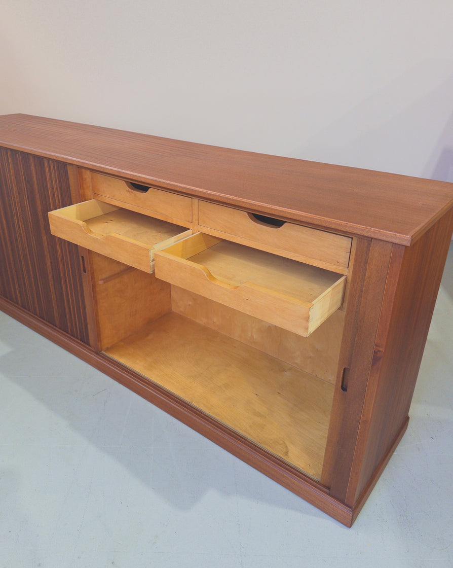 Danish Sideboard / Console with Tambour Doors
