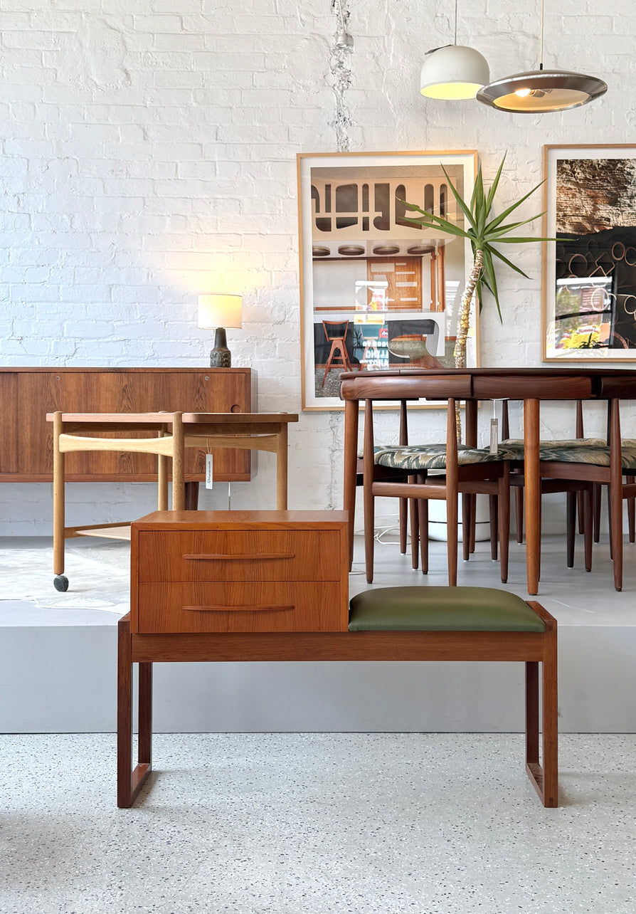 Mid-Century Telephone Table in Teak