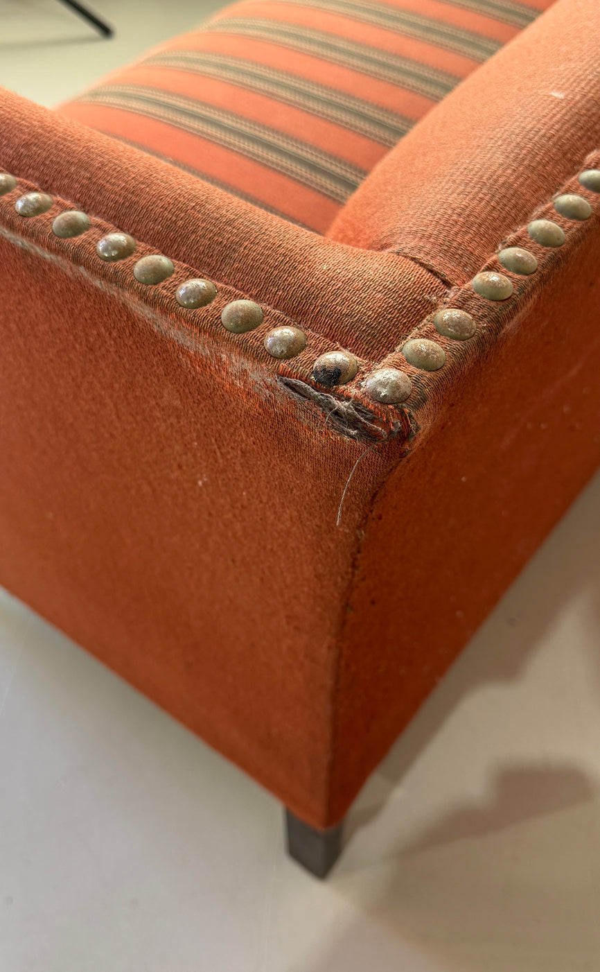 1950s Danish Box Sofa in Original Wool