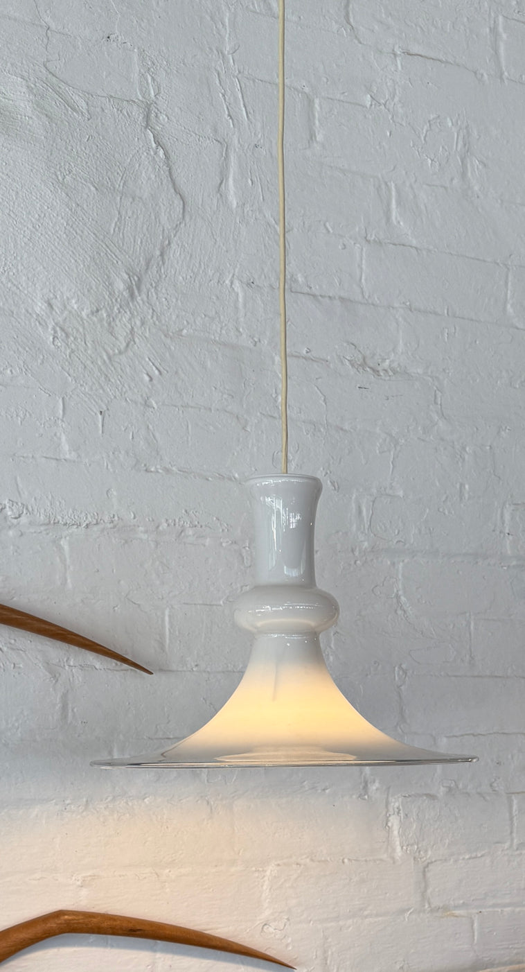 Holmegaard Etude Pendant in White Glass