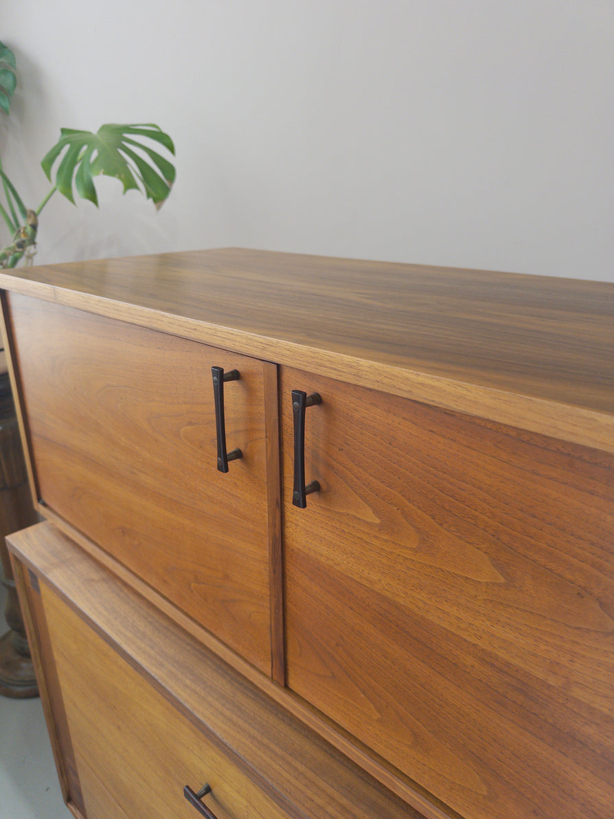 American Mid-Century Cabinet in Walnut & Rosewood