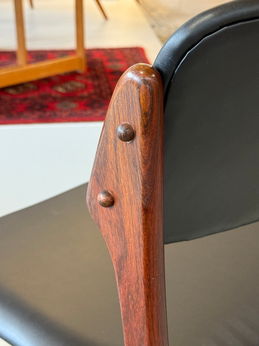 Erik Buch Model 49 Chair in Rosewood and New Leather
