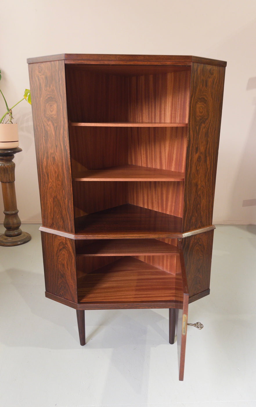 Danish Corner Cabinet in Rosewood