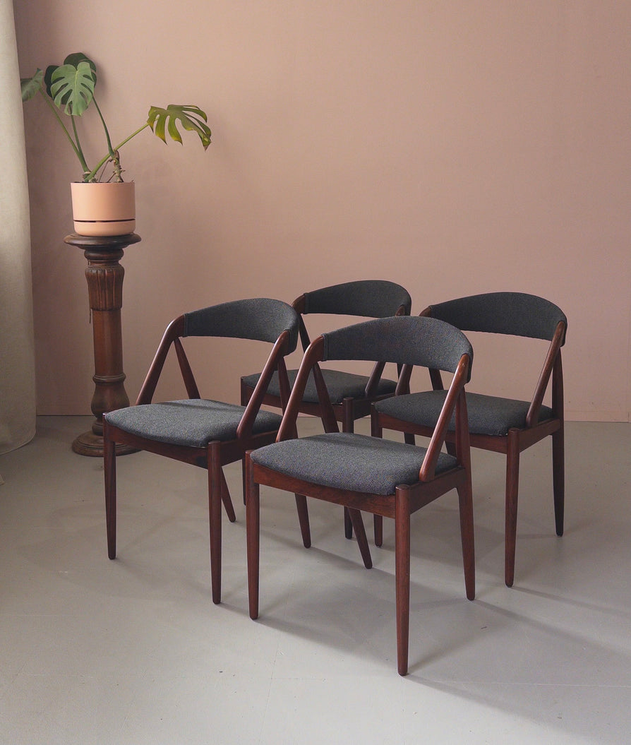 Four Kai Kristiansen #31 Dining Chairs in Kvadrat Wool
