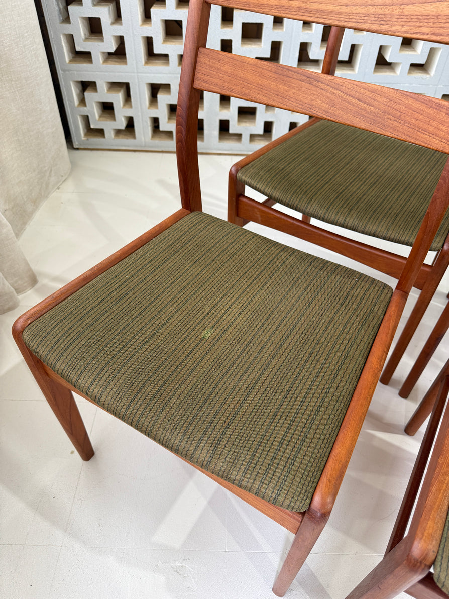 Four Swedish Dining Chairs in Teak