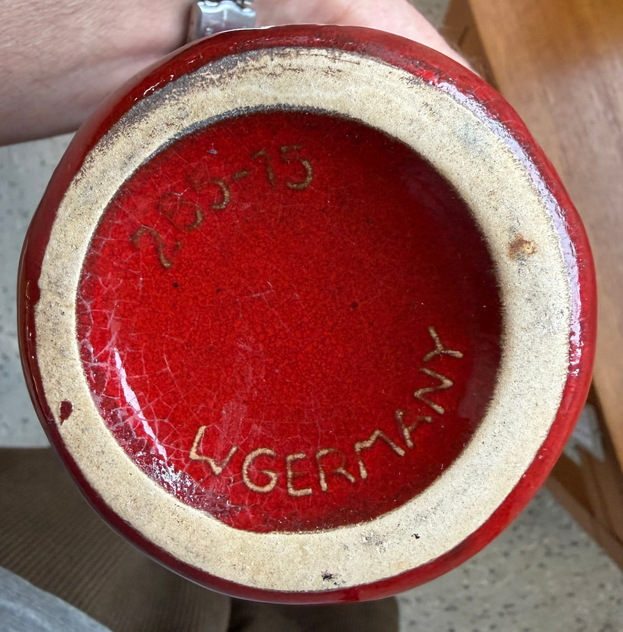 West German Scheurich Vase in Red