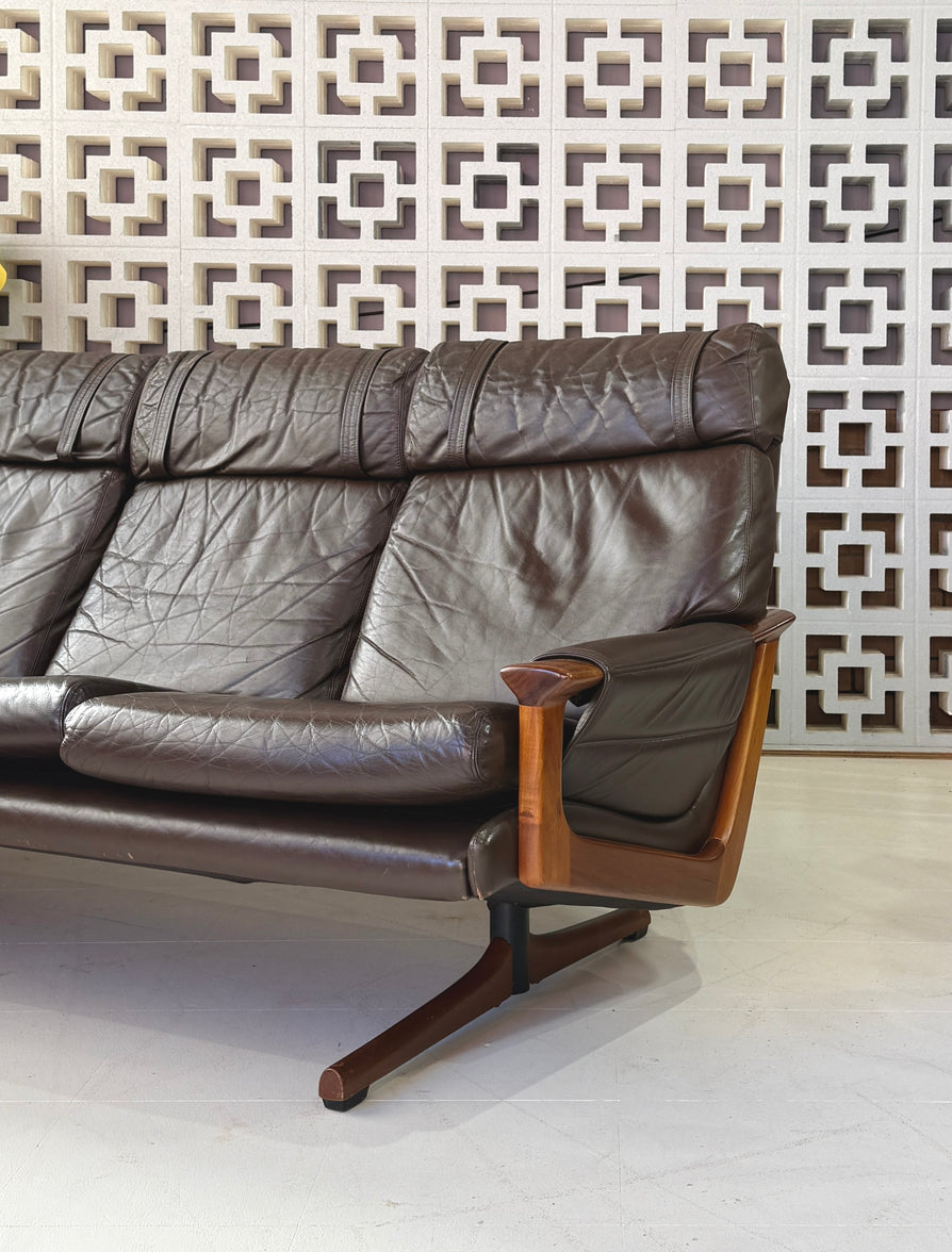 Tessa T21 Three-Seater Sofa in Brown Leather