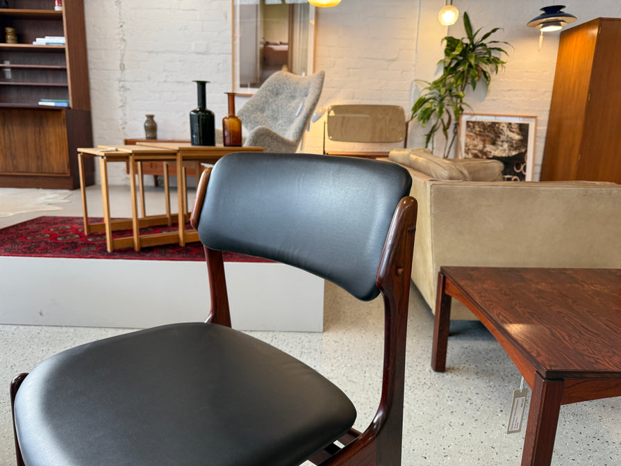 Erik Buch Model 49 Chair in Rosewood and New Leather