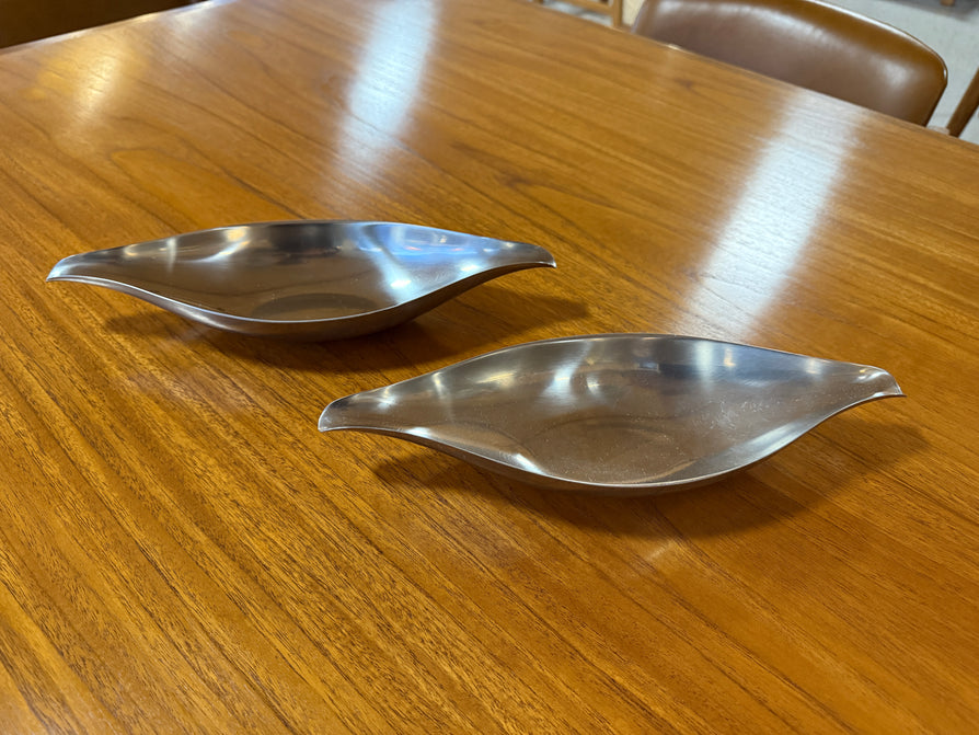 Pair of Mid Century Cromagnon Stainless Steel Bowls