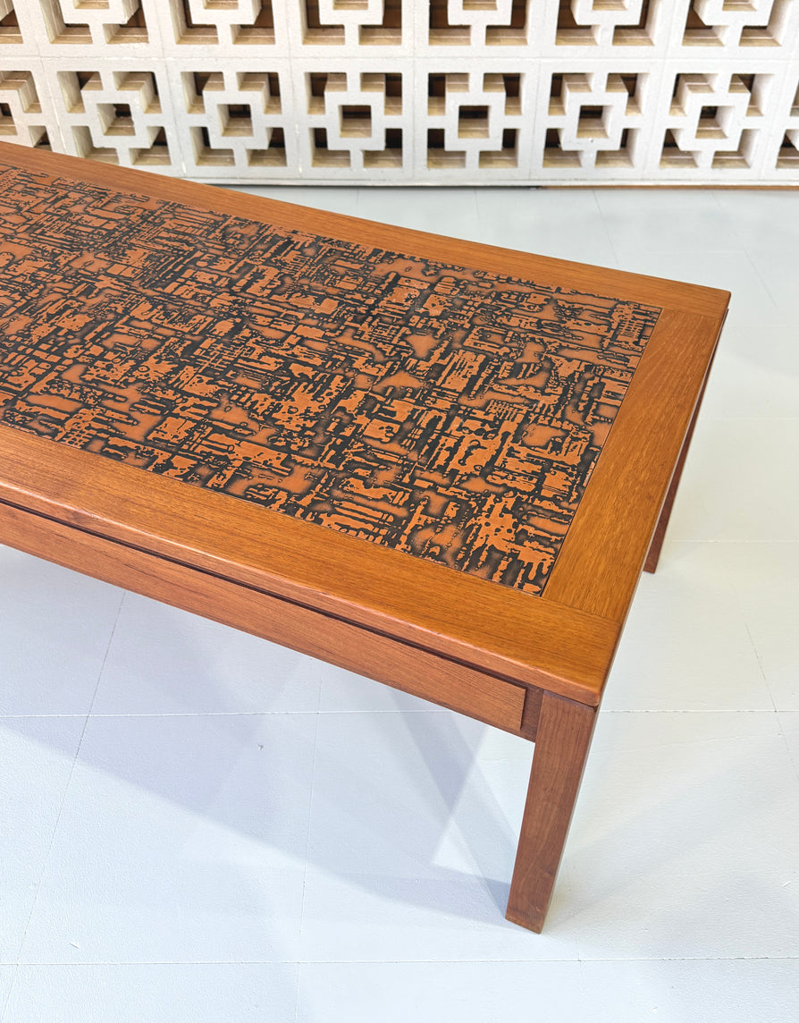 Parker Coffee Table with Copper Inlay