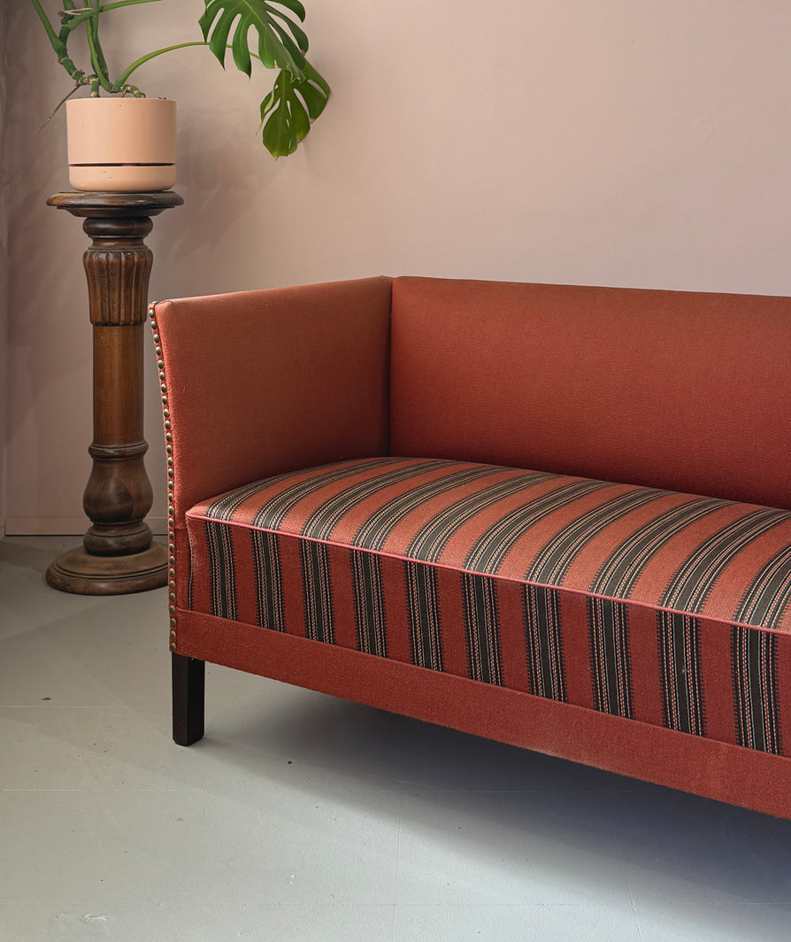 1950s Danish Box Sofa in Original Wool