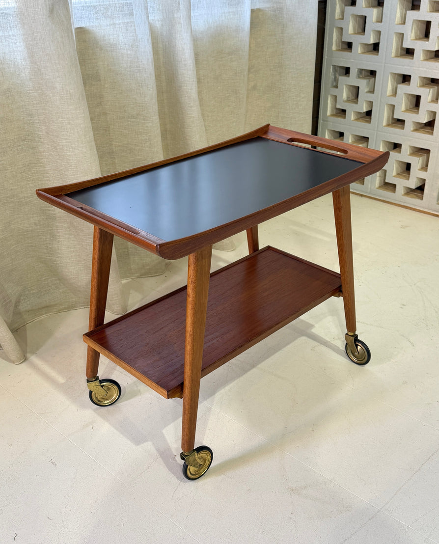 Mid-Century Serving Trolley in Teak