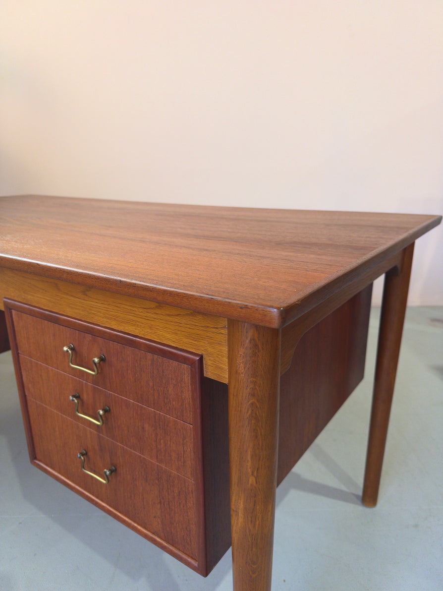 1950s Danish Writing Desk in Teak & Oak