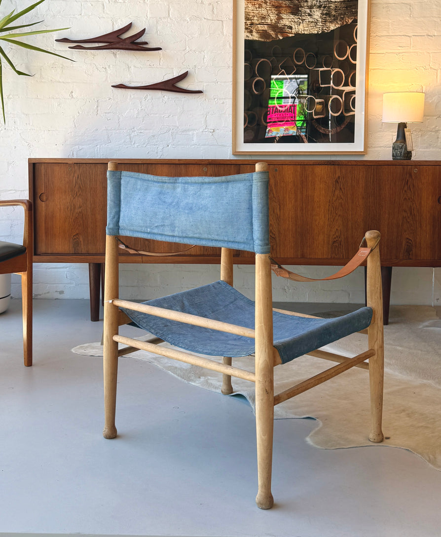 Farstrup Safari Chair in Blue Canvas