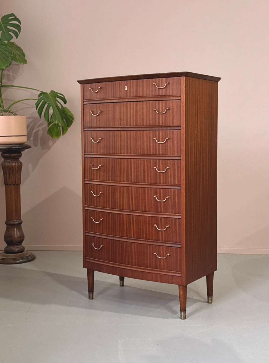 Early Danish Chest of Drawers in Mahogany