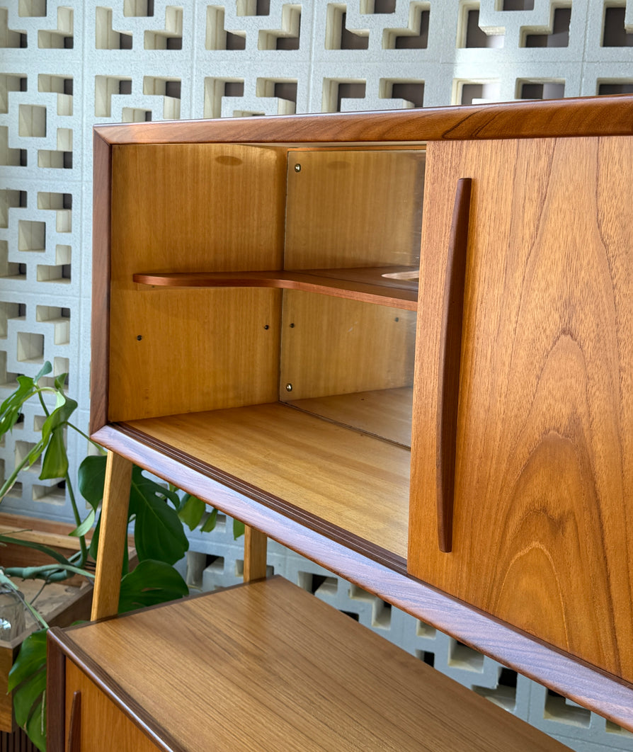 Danish Two-Tier Sideboard in Teak & Oak