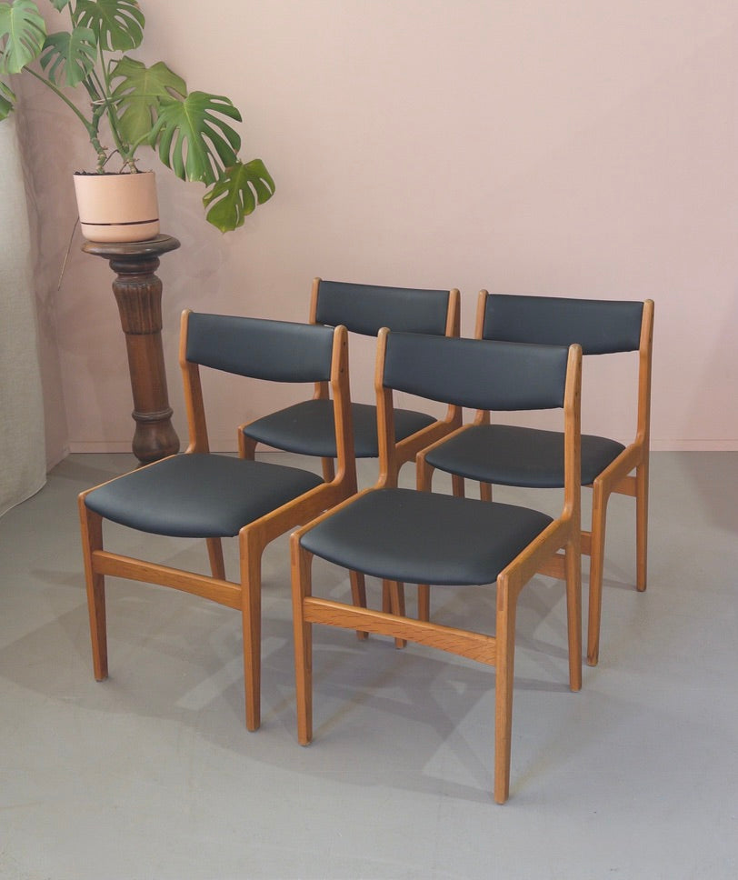 Four Erik Buch Dining Chairs in Oak