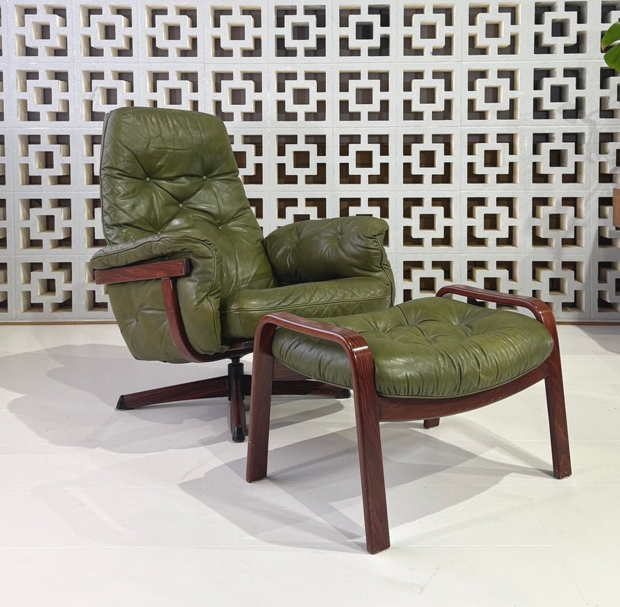 Göte Möbler Swivel Lounge Chair & Footstool