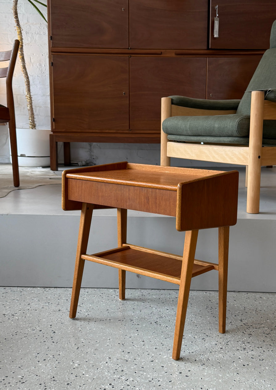 Swedish Bedside Table in Teak