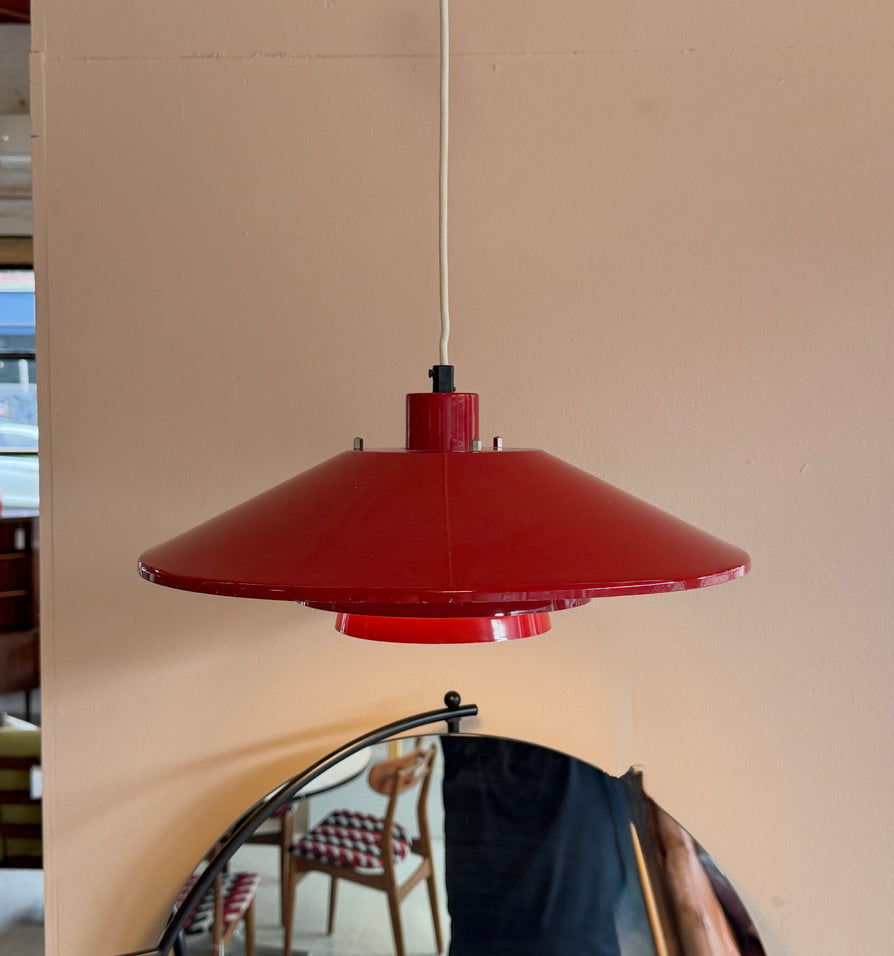 Danish Pendant in Red Enamel