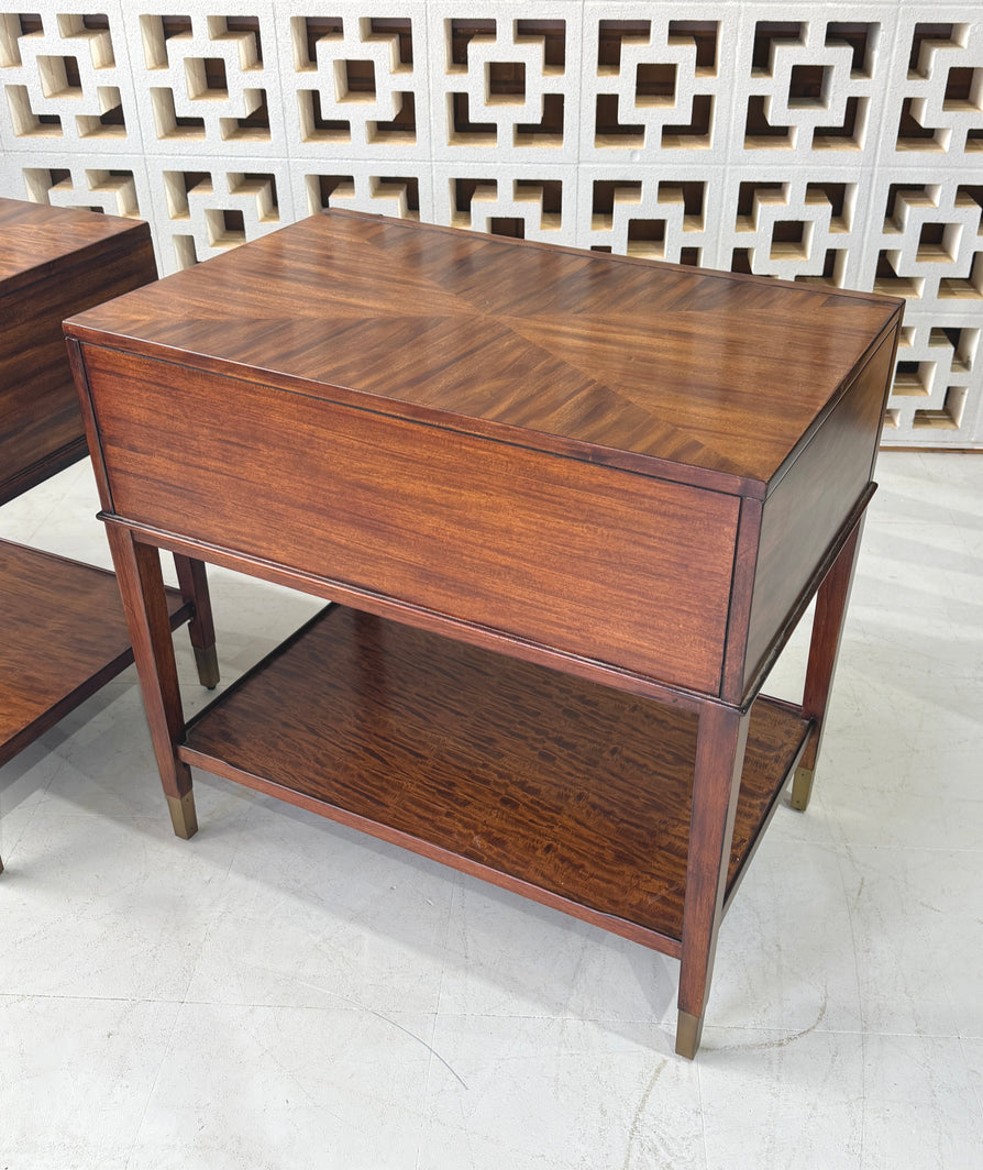 Pair of Large Bedside / Hall Tables in Mahogany