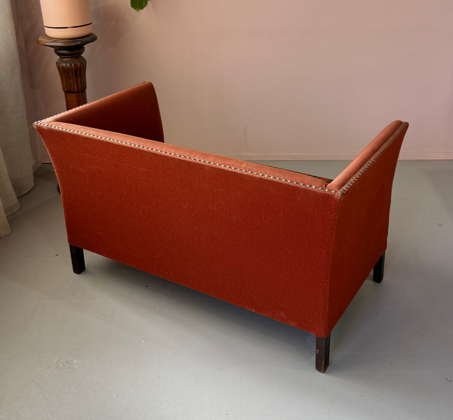 1950s Danish Box Sofa in Original Wool