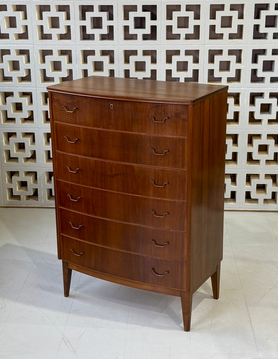 Early Danish Tallboy in Walnut