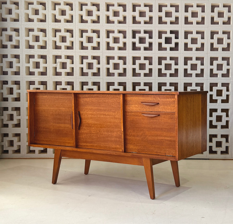 Compact 1950s Sideboard in Eucalyptus