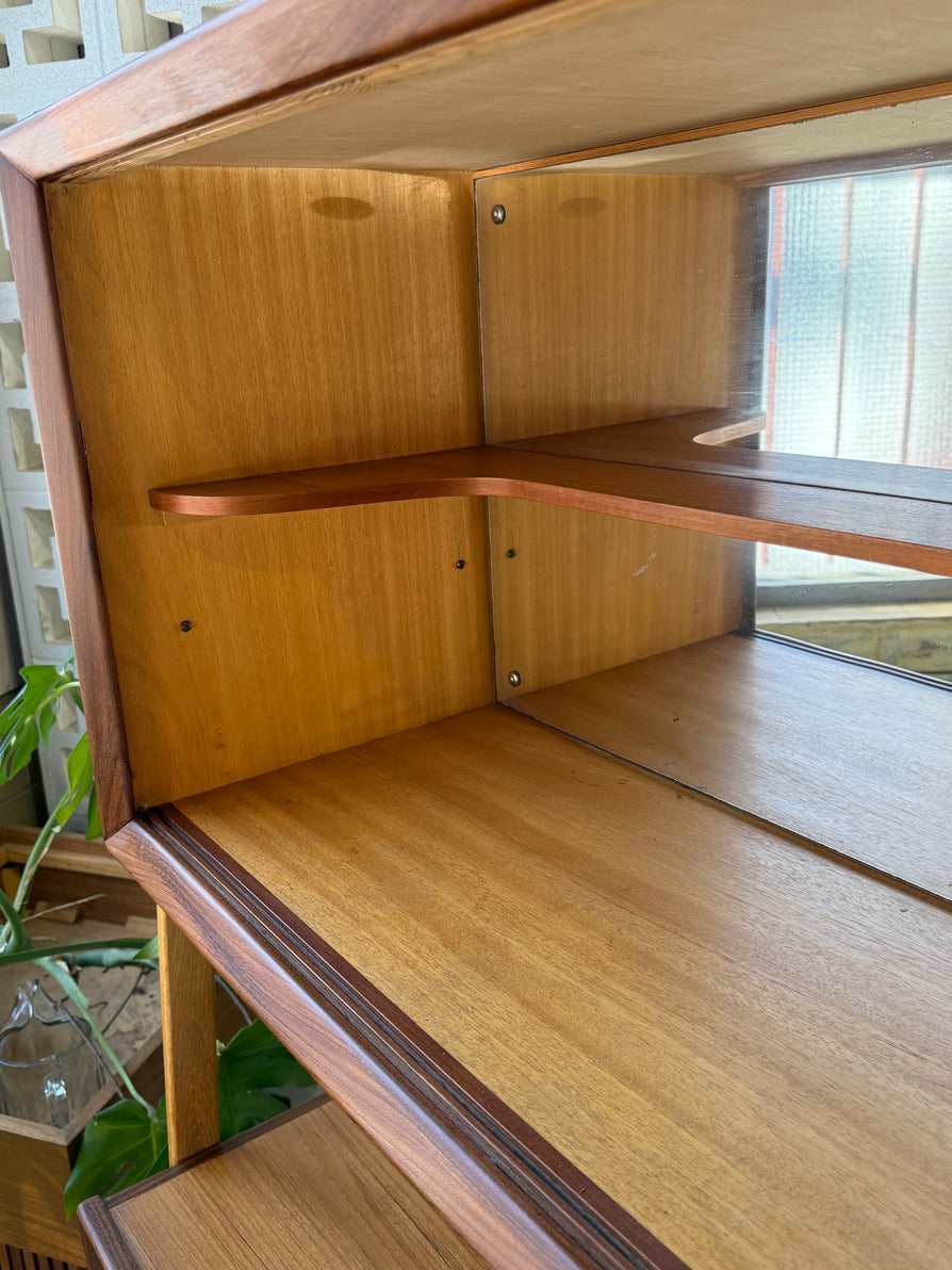 Danish Two-Tier Sideboard in Teak & Oak