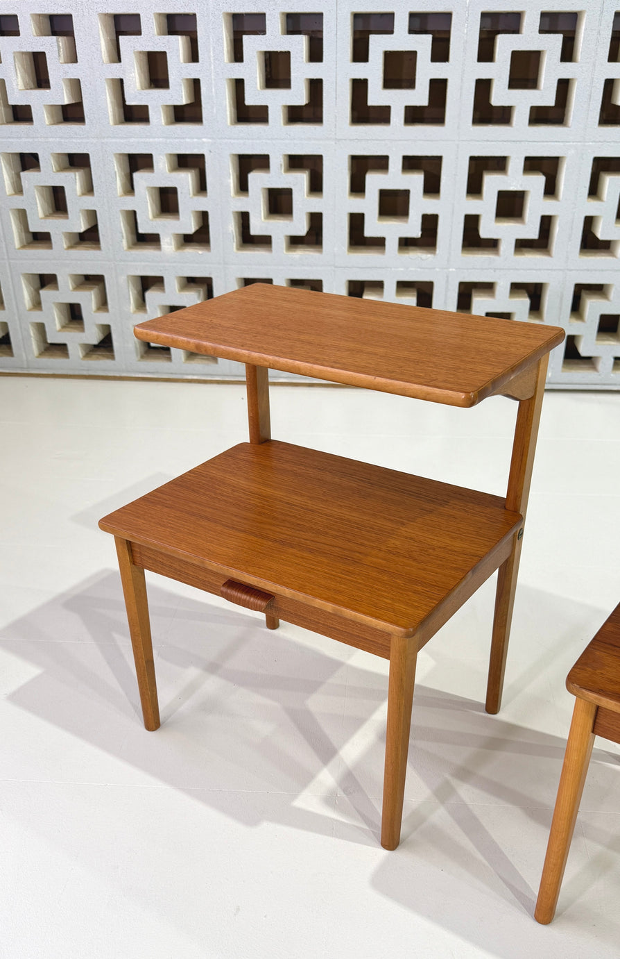 Pair of Teak Bedside Tables