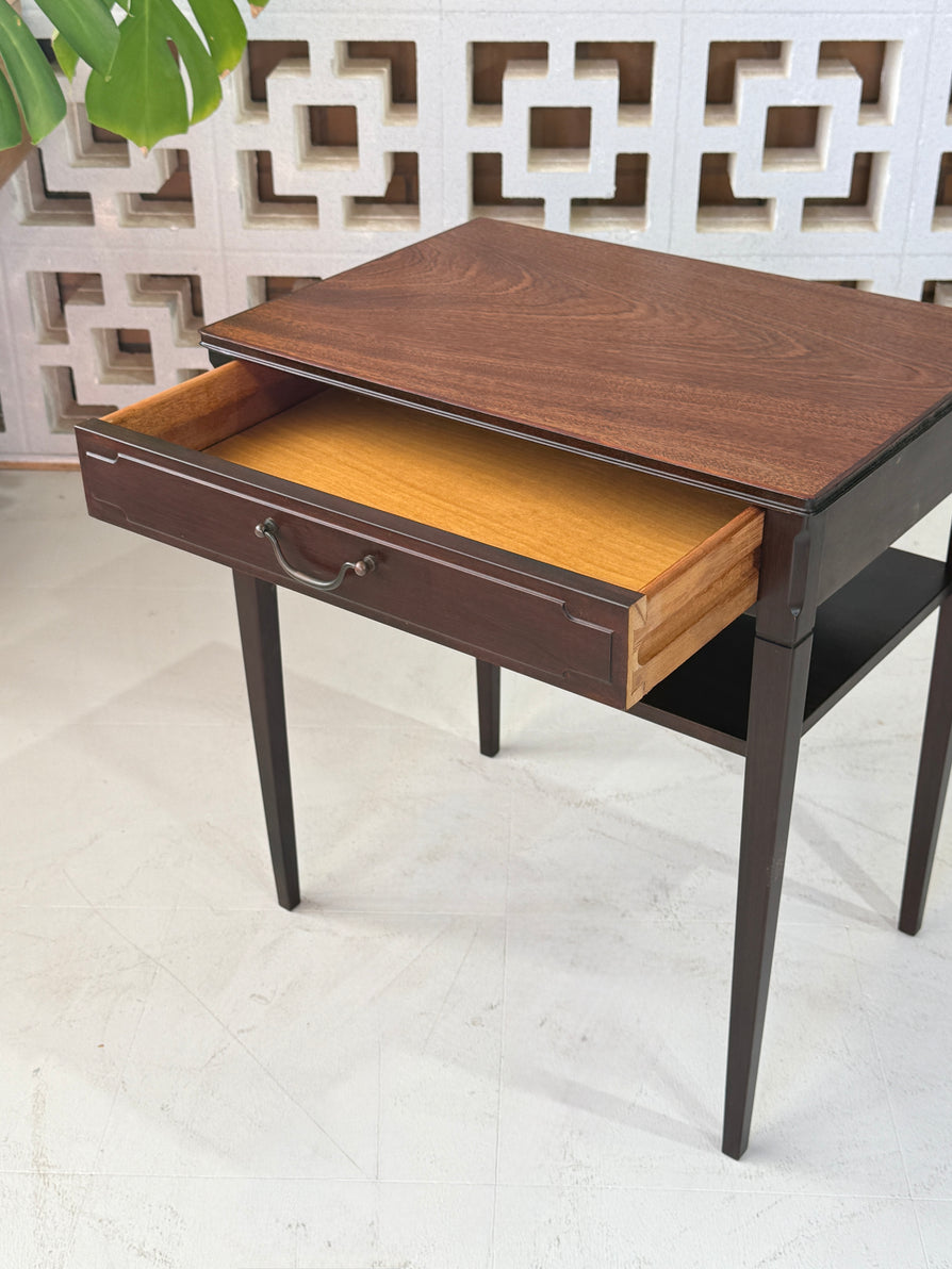 Danish Bedside Table in Mahogany