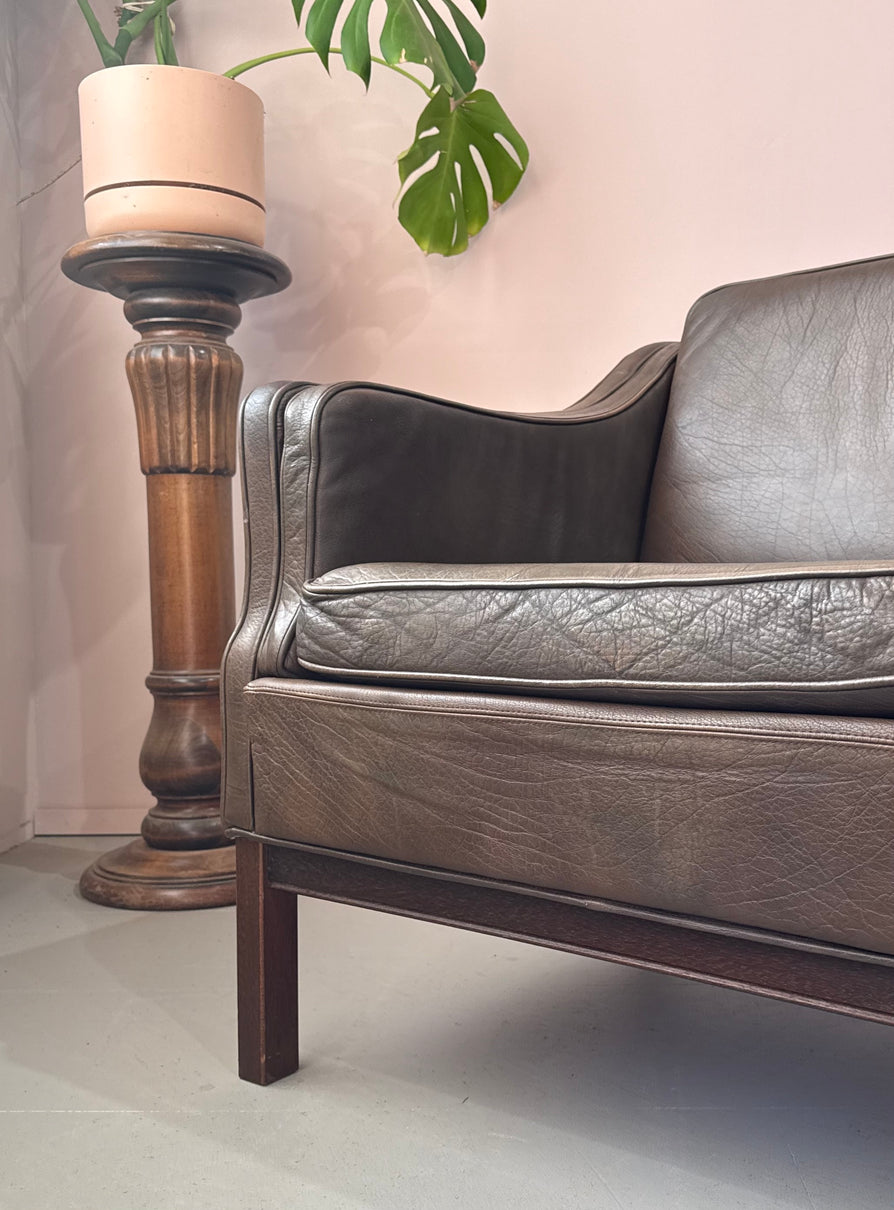 Three-Seater Sofa in Mushroom Leather