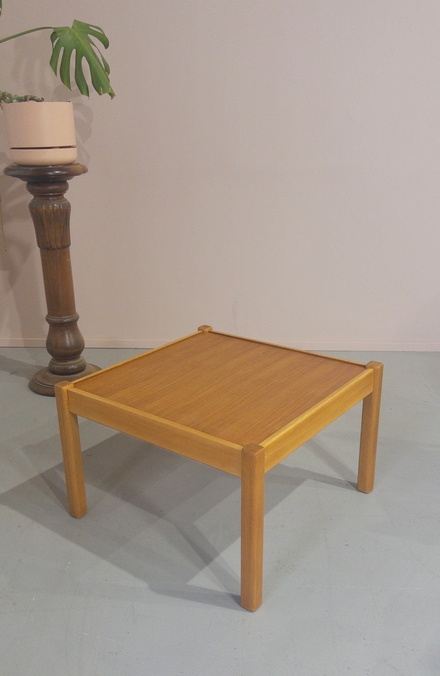 Danish Corner Table in Teak & Beech