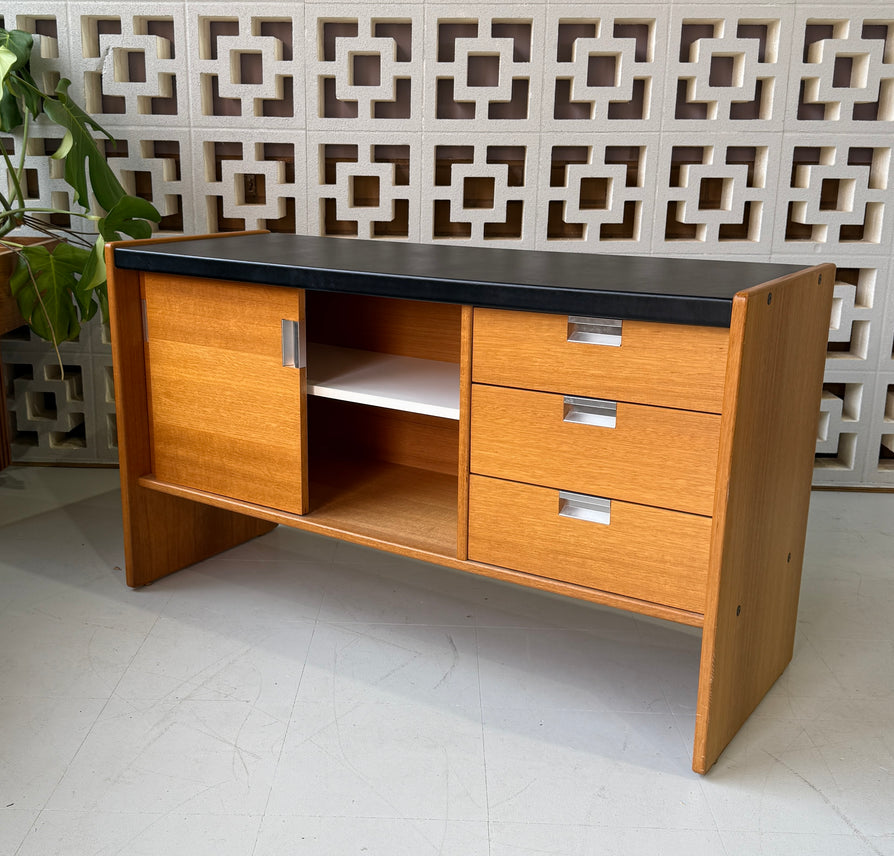 Mid-Century Sideboard / Desk Return in Oak