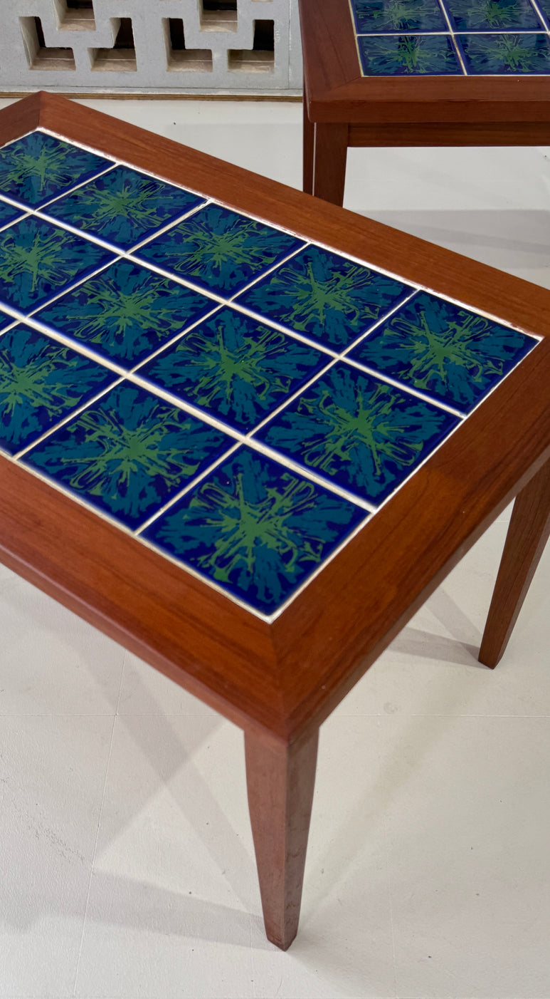 Pair of Tile Top Side Tables
