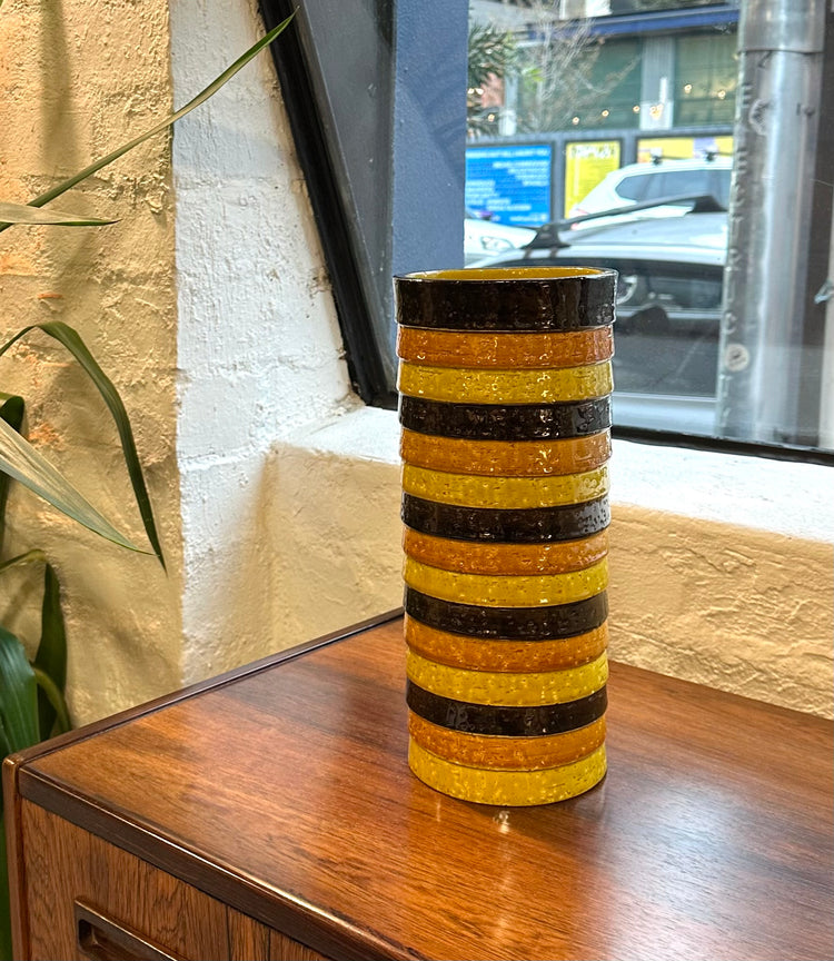 Tall Banded Bitossi Vase