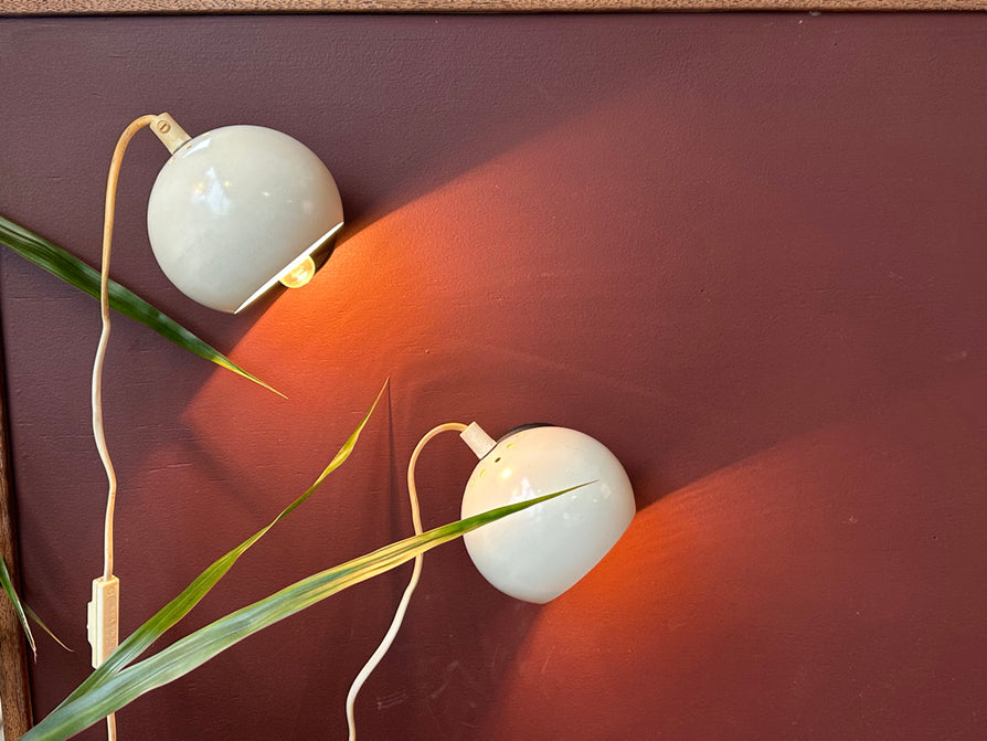 Pair of Wall-Mounted Ball Lamps