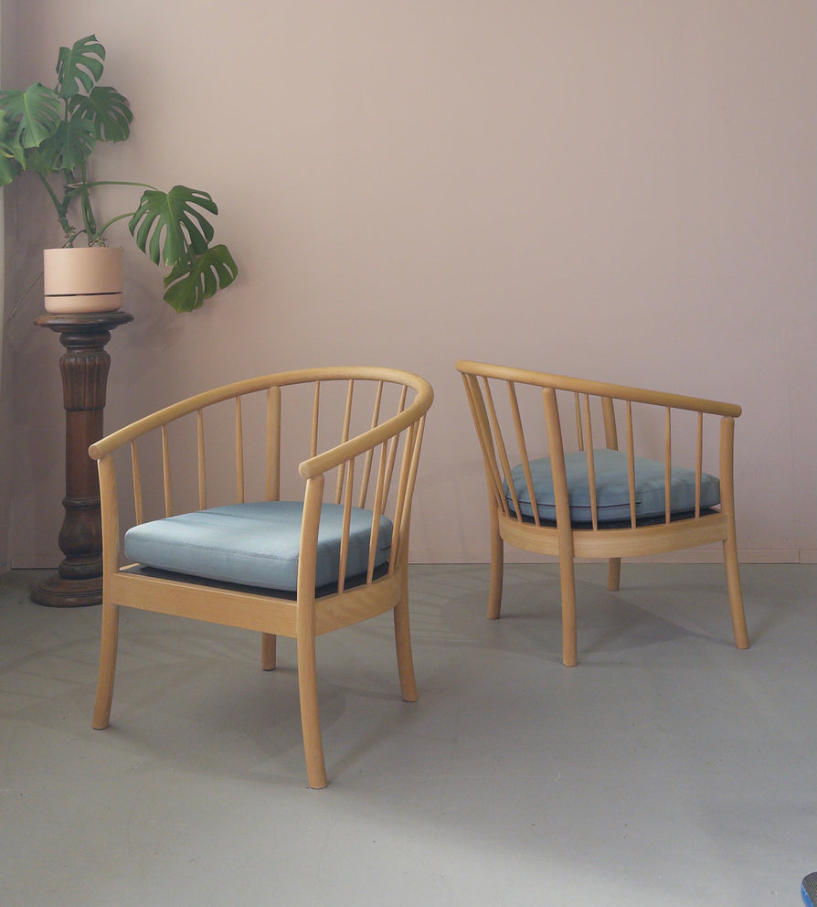 Danish Spindle-Back Lounge Chair