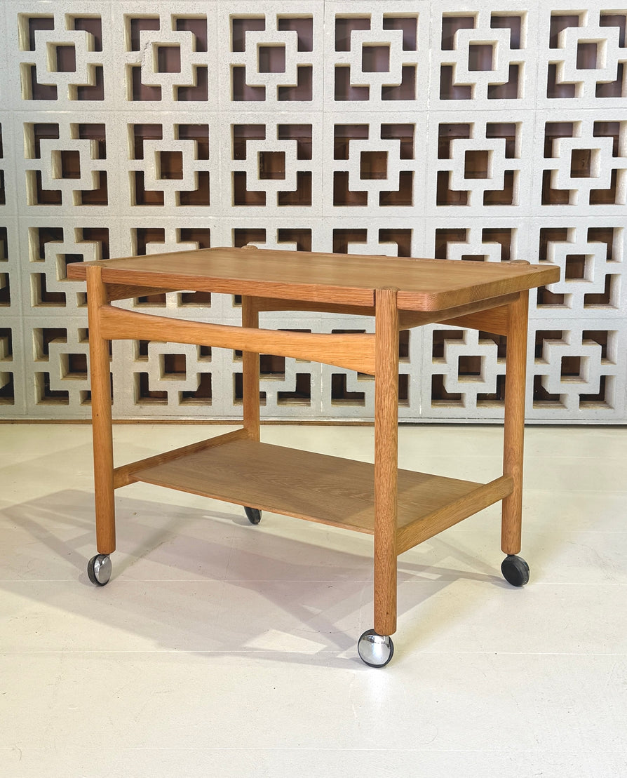 Hans Wegner Serving Trolley Cart In Oak