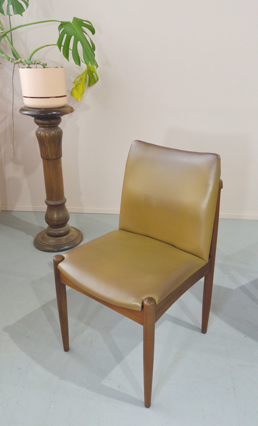 Six Rodd "Slab" Dining Chairs in Original Vinyl