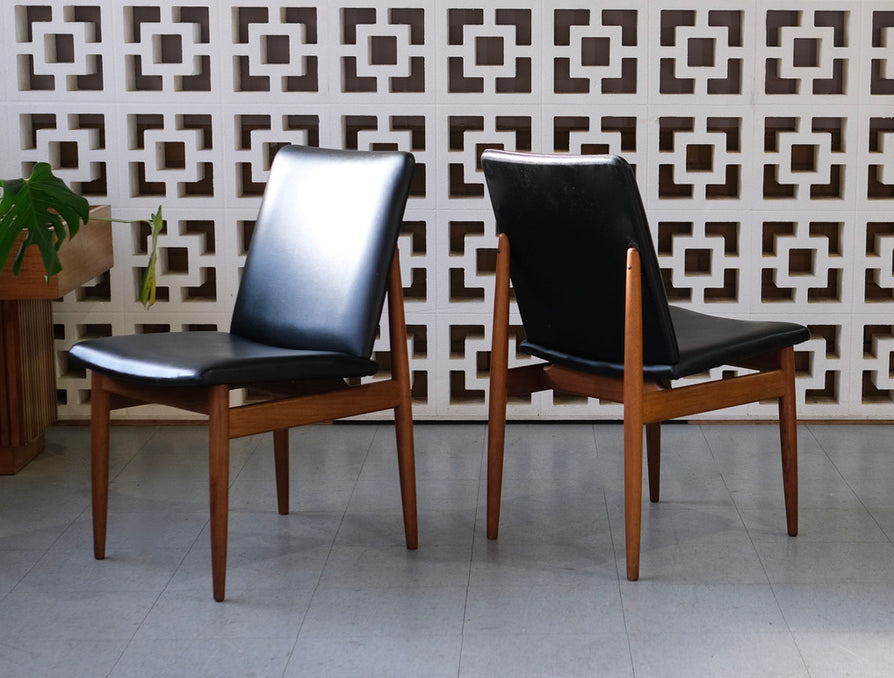 Six Parker "Slab" Back Dining Chairs