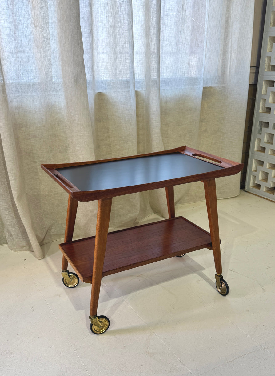 Mid-Century Serving Trolley in Teak