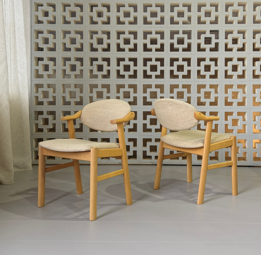 Six Schou Andersen 70’s / 80’s Dining Chairs in Beechwood