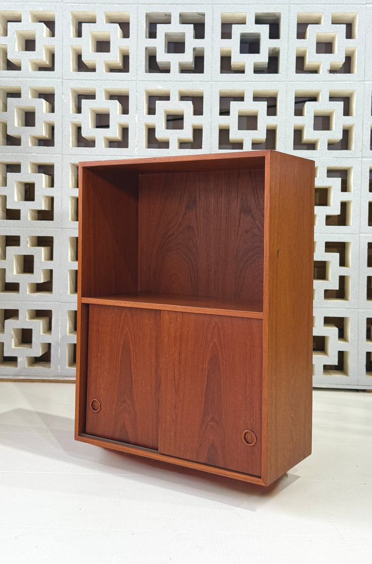 Danish Wall Mounted Floating Cabinet in Teak