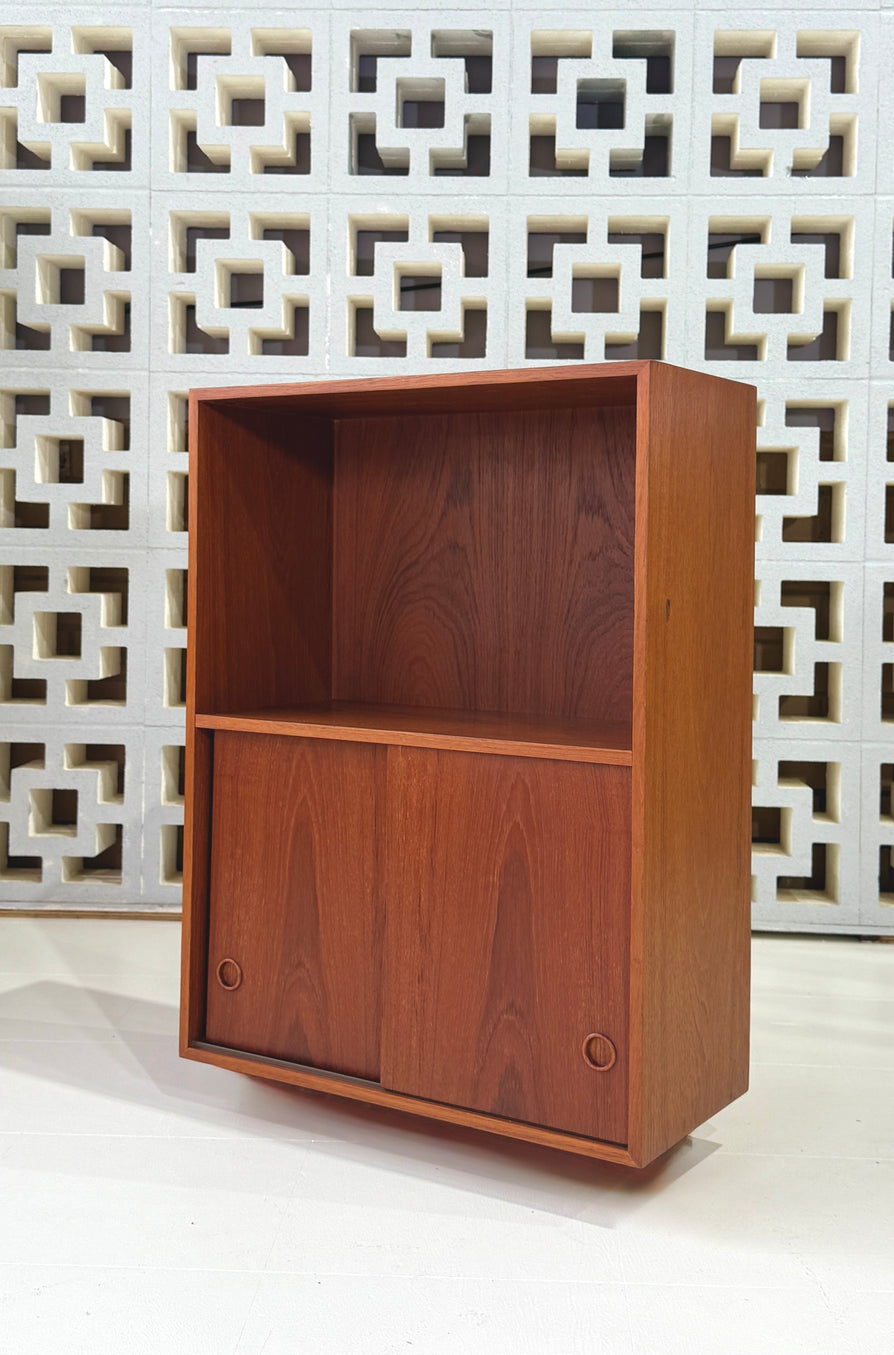 Danish Wall Mounted Floating Cabinet in Teak