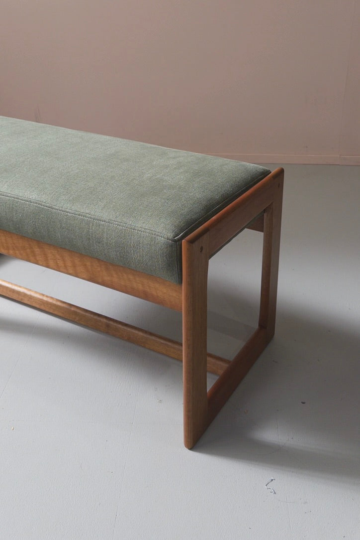 Mid-Century Bench Seat in New Fabric